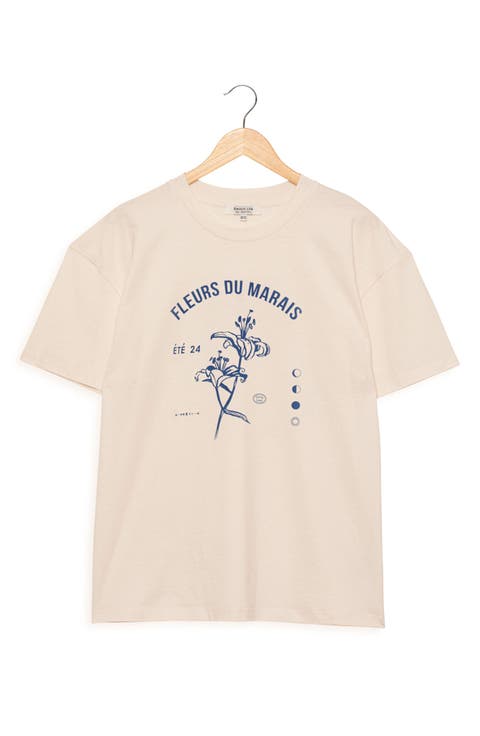 Printed Swim Cover Up Tshirt Oversize
