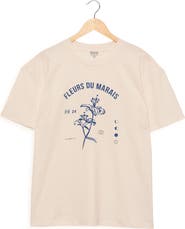 Gottex Beach Life Printed Swim Cover Up Tshirt Oversize