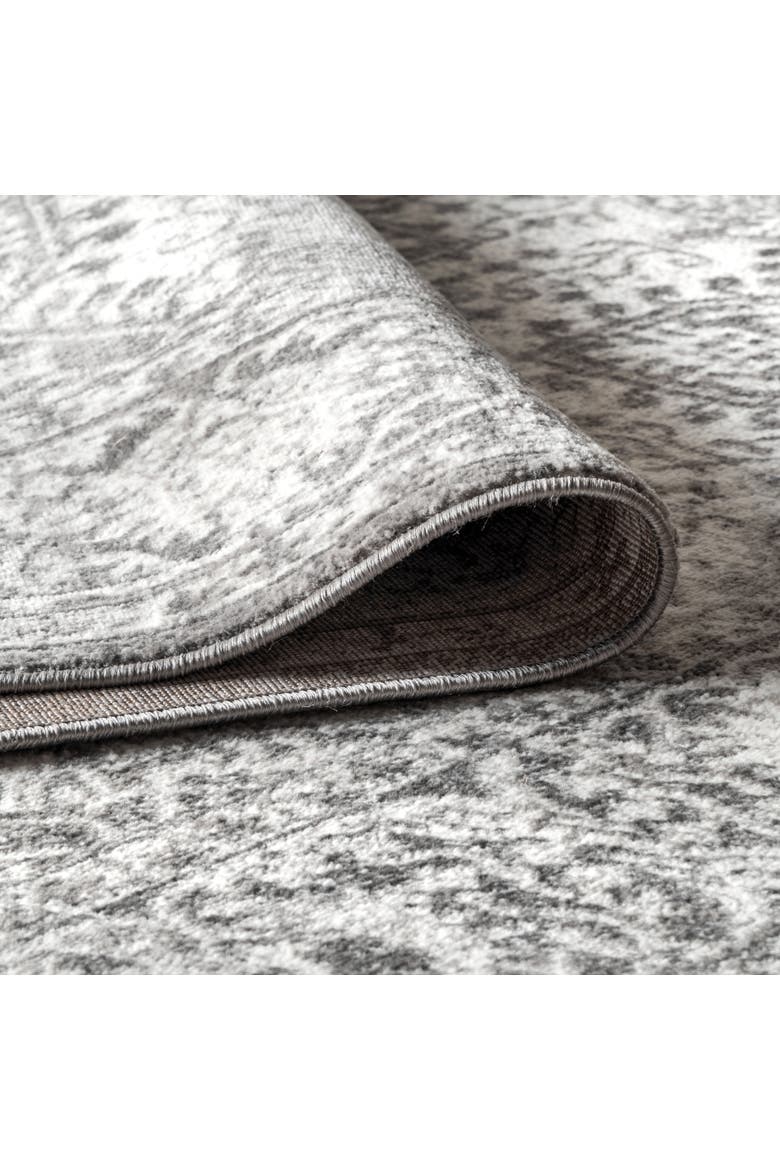 Modern Persian Vintage Medallion Area Rug, Alternate, color, Light Gray