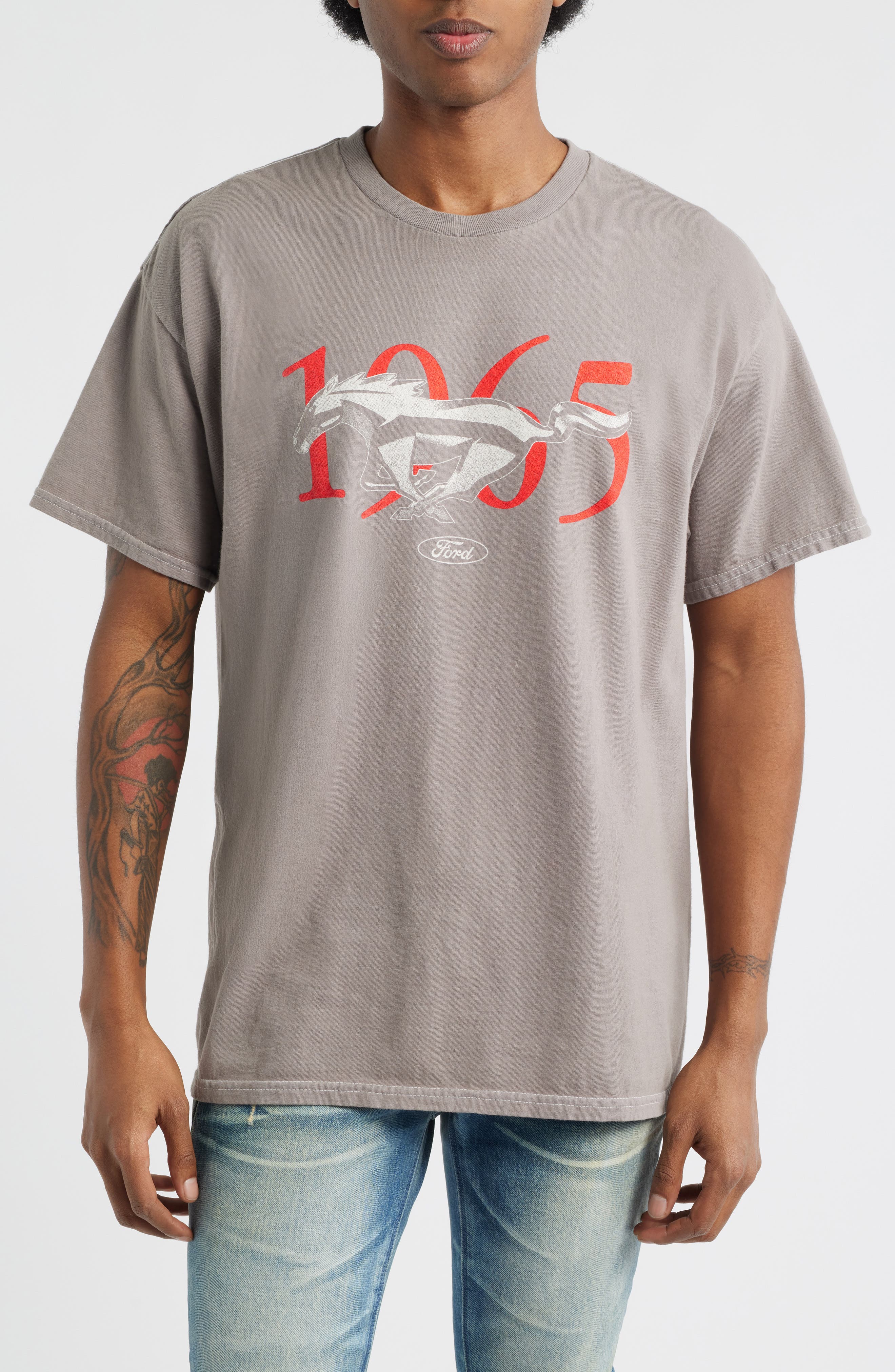 Ford Horse Logo Red 1969 Mustang Graphic T-Shirt