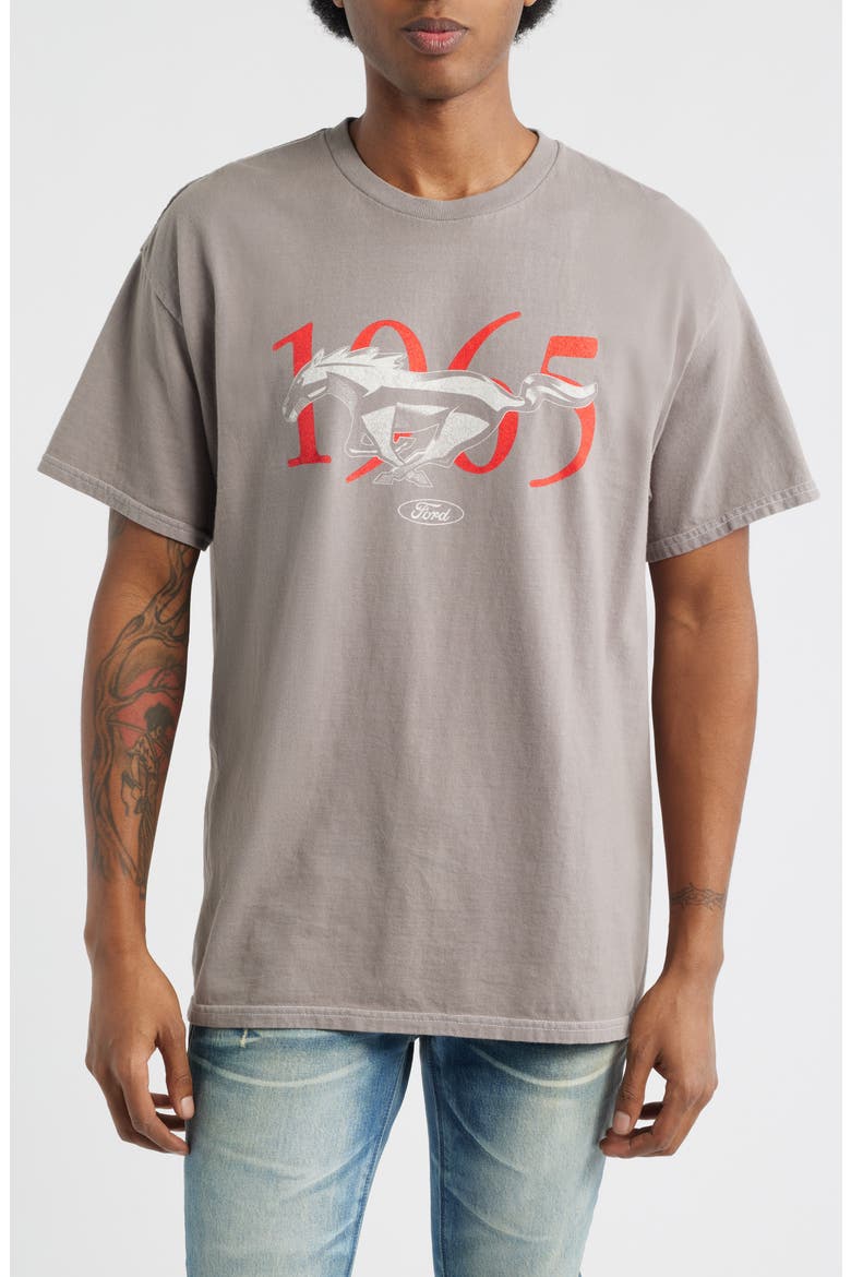 Ford Horse Logo Red 1969 Mustang Graphic T-Shirt, Main, color, CHARCOAL