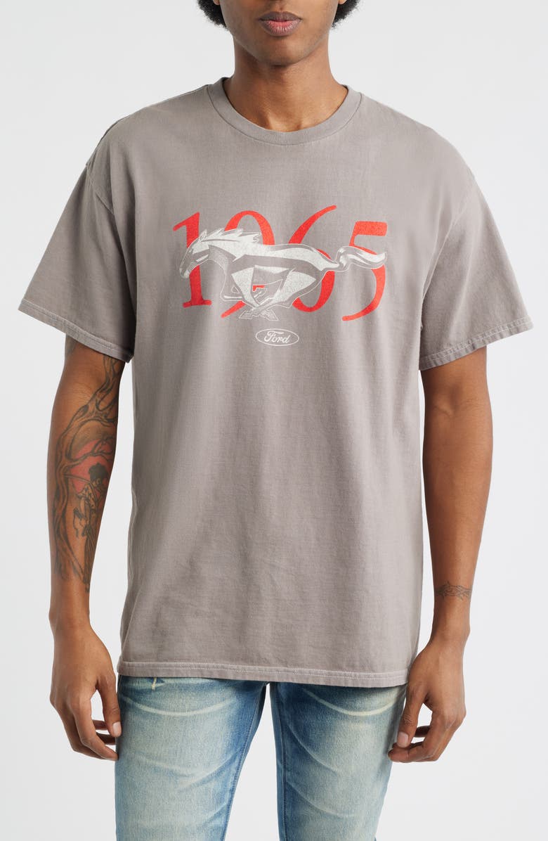 Merch Traffic Ford Horse Logo Red 1969 Mustang Graphic T-Shirt, Main, color, Charcoal