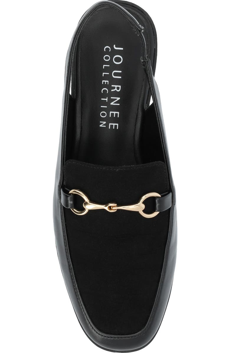 Journee Collection Lainey Slingback Flat, Alternate, color, Black