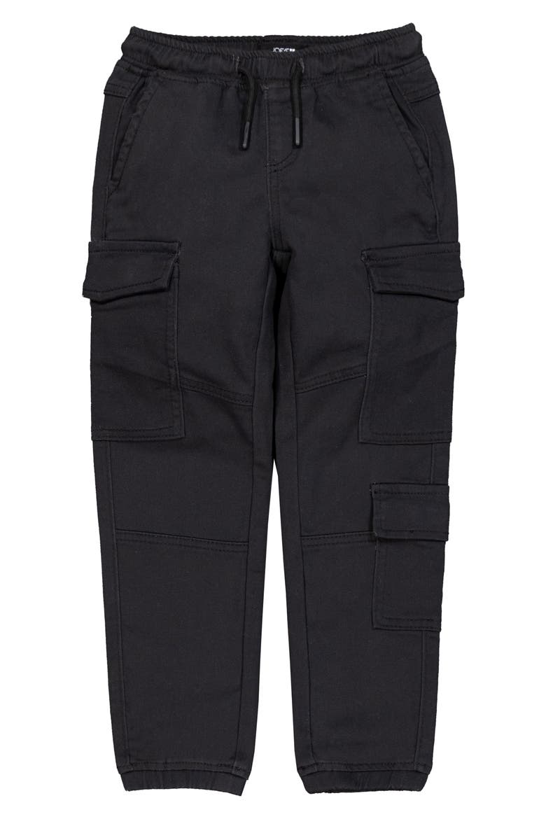 Kids' Twill Cargo Joggers, Main, color, BLACK