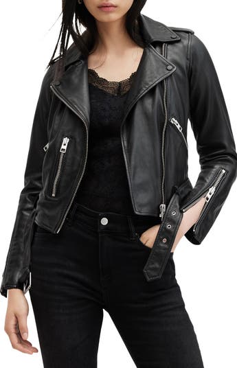 AllSaints Balfern Leather Biker Jacket | Nordstrom