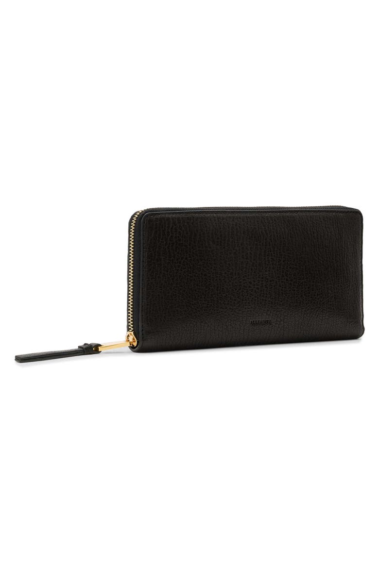 Leather Travel Wallet, Alternate, color, BLACK