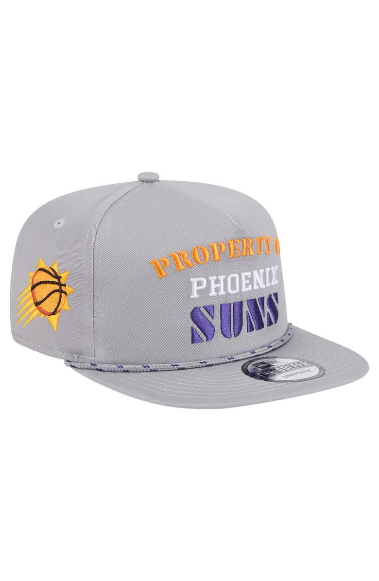 New Era Men's New Era Gray Phoenix Suns Throwback Property Of Golfer Snapback Hat, Main, color, Gray