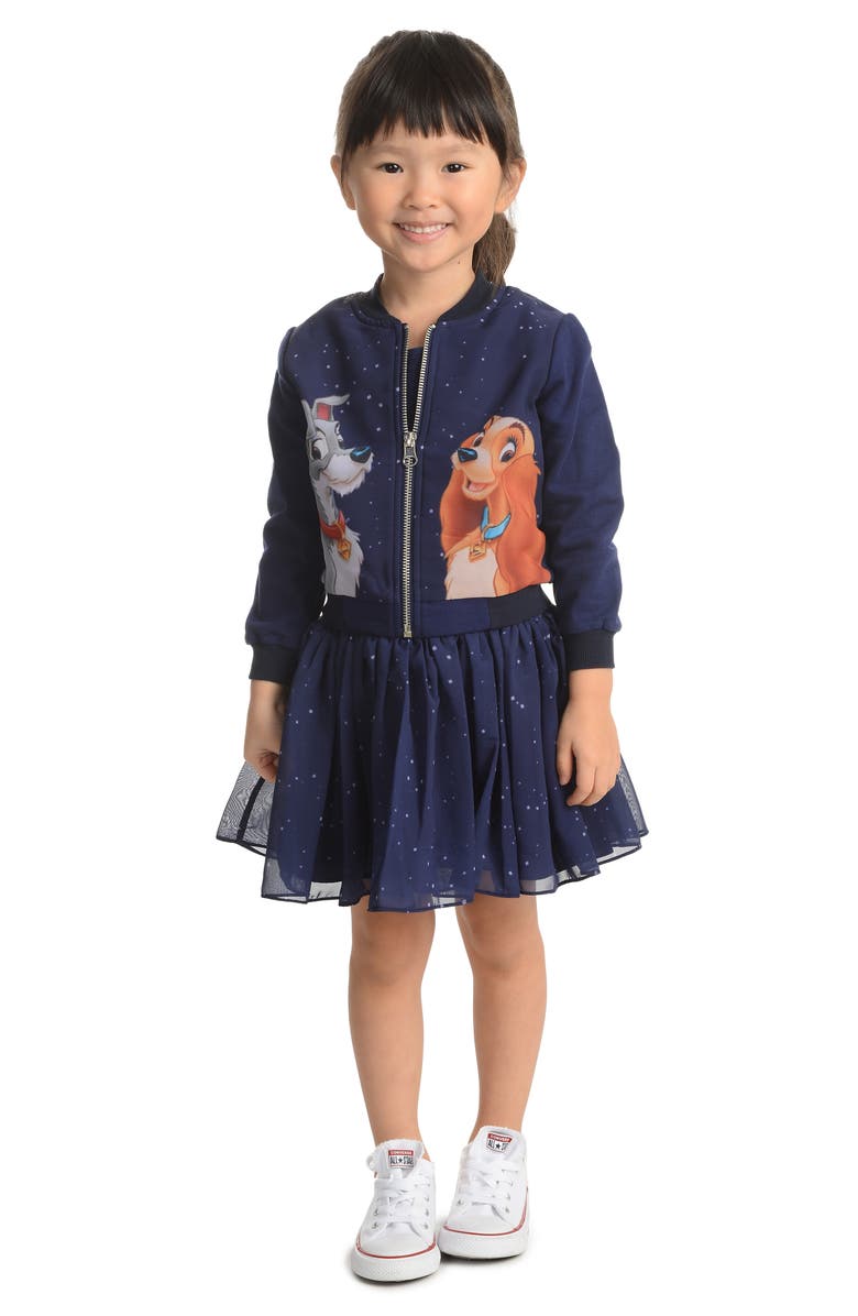 Pippa & Julie x Disney Lady and the Tramp Bomber Jacket & Dress Set, Alternate, color, 