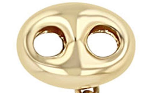 Zoë Chicco 14k Gold Puffer Mariner Link Drop Earrings In 14k Yellow Gold