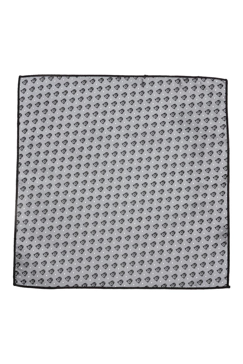 Darth Vader Dot Silk Pocket Square, Alternate, color, GRAY