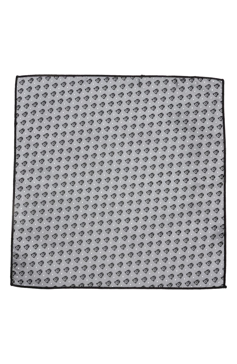 Cufflinks, Inc. Darth Vader Dot Silk Pocket Square, Alternate, color, Gray