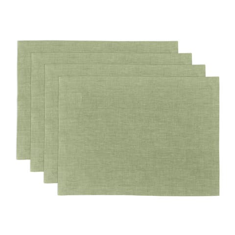 Linen Placemats Set of 4, 14 x 19 Inch - Athena