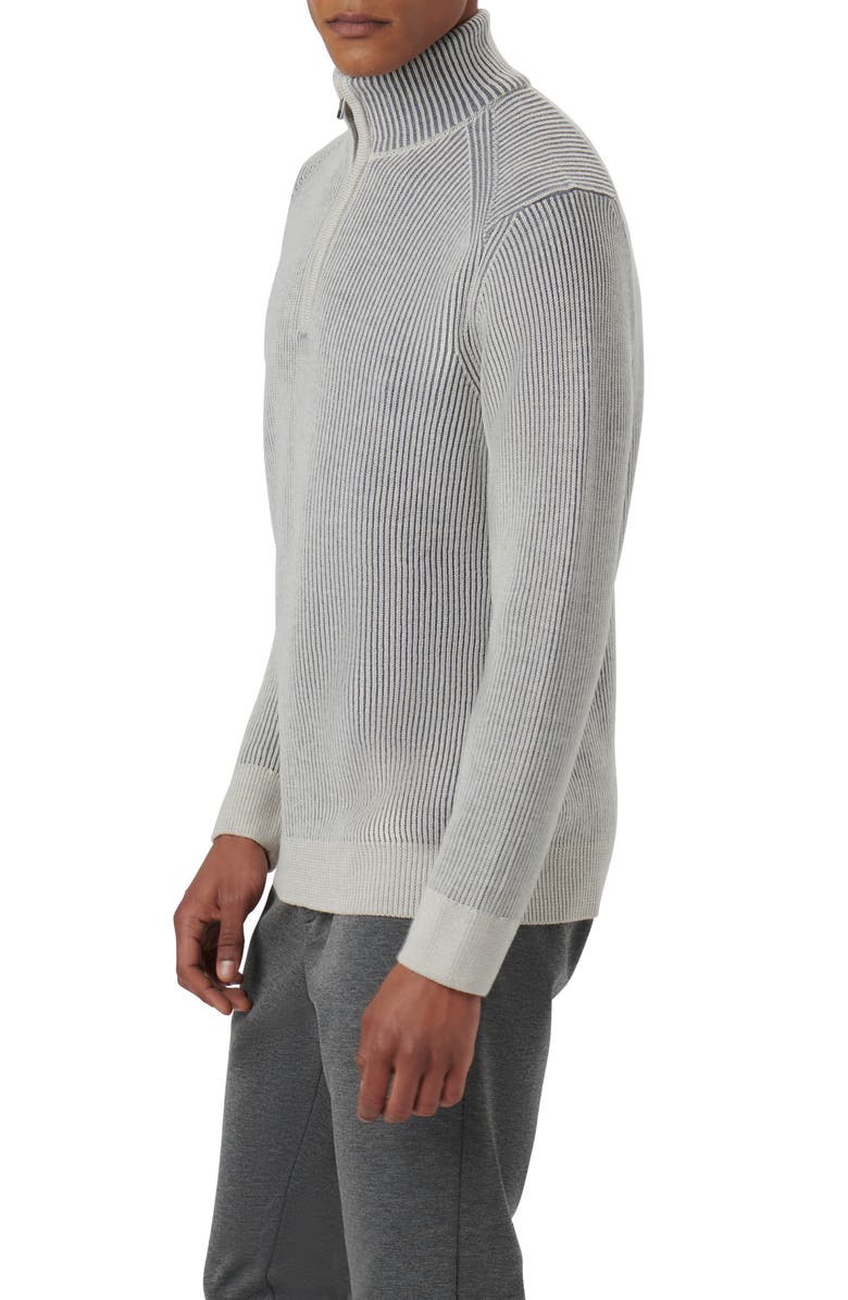 Bugatchi Quarter Zip Merino Wool Sweater, Alternate, color,