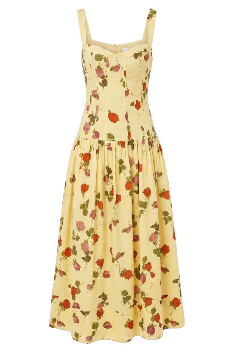Makenna Corset Dress, Alternate, color, Fallen Roses
