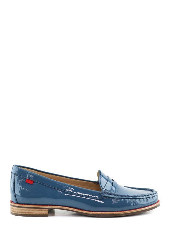 Marc Joseph New York East Village Patent Leather Penny Loafer, Alternate, color, Atlantic Blue Patent