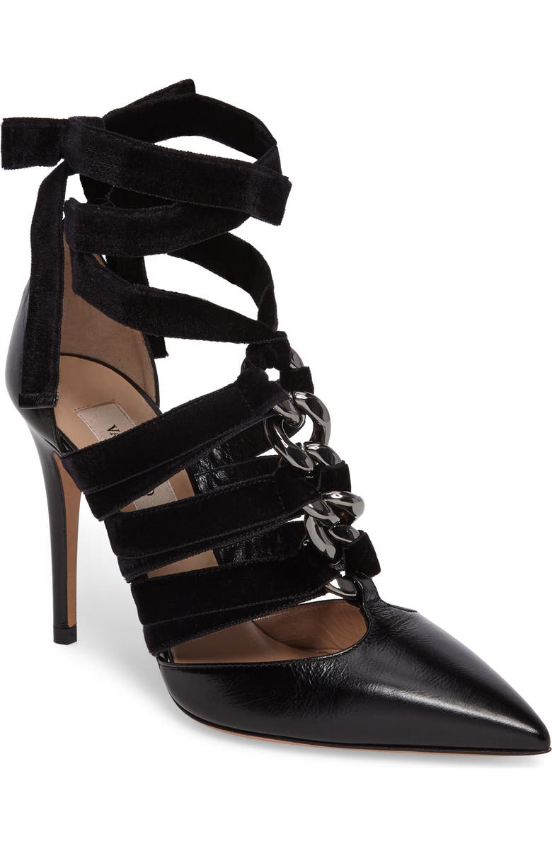 Valentino Garavani Velvet Rope Pointy-Toe Pump, Main, color,