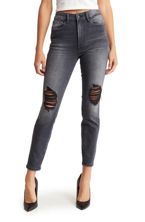 Women's Black Distressed & Ripped Jeans | Nordstrom Rack