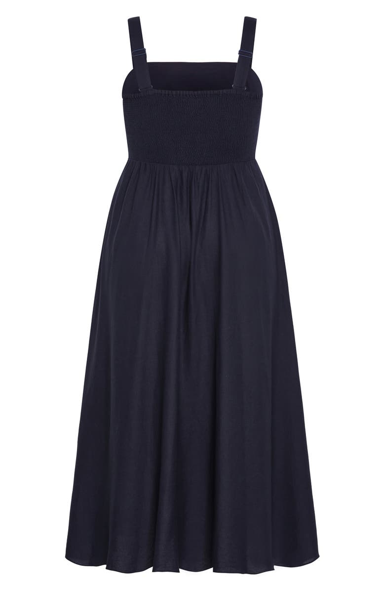 City Chic Collins Fit & Flare Maxi Dress, Alternate, color, Navy