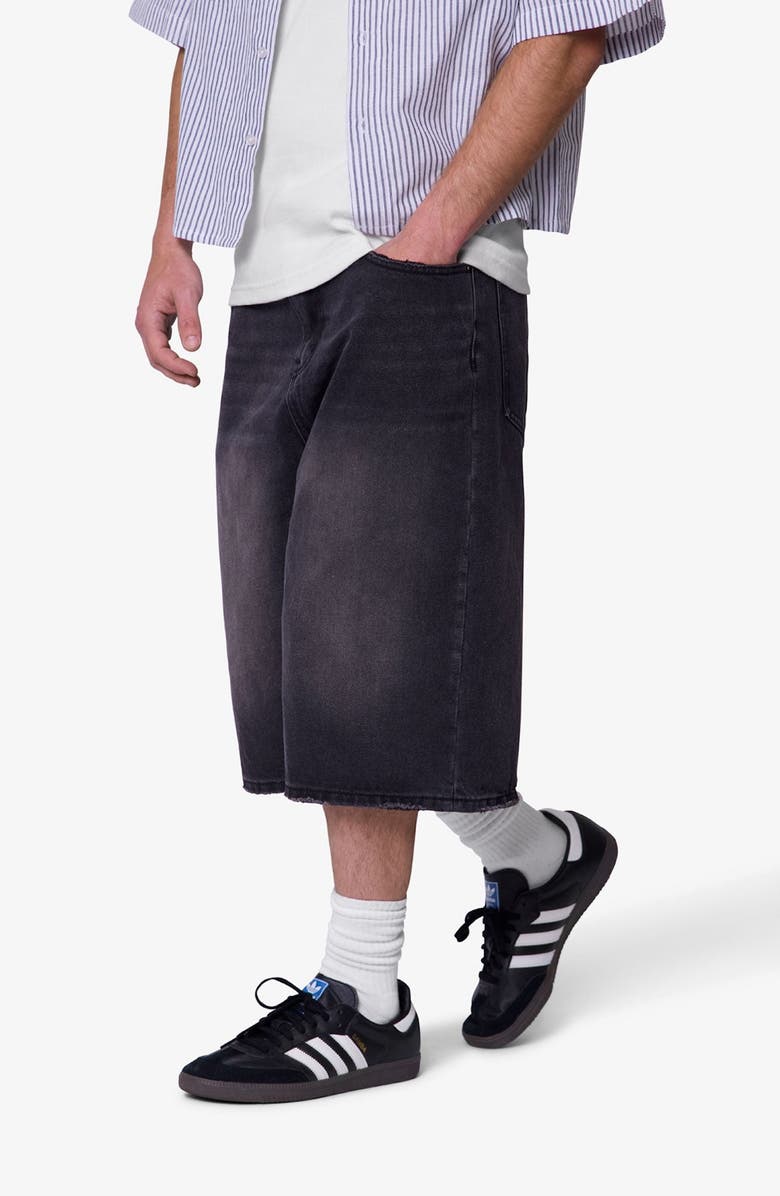 mnml Ultra Baggy Denim Shorts, Alternate, color, Black