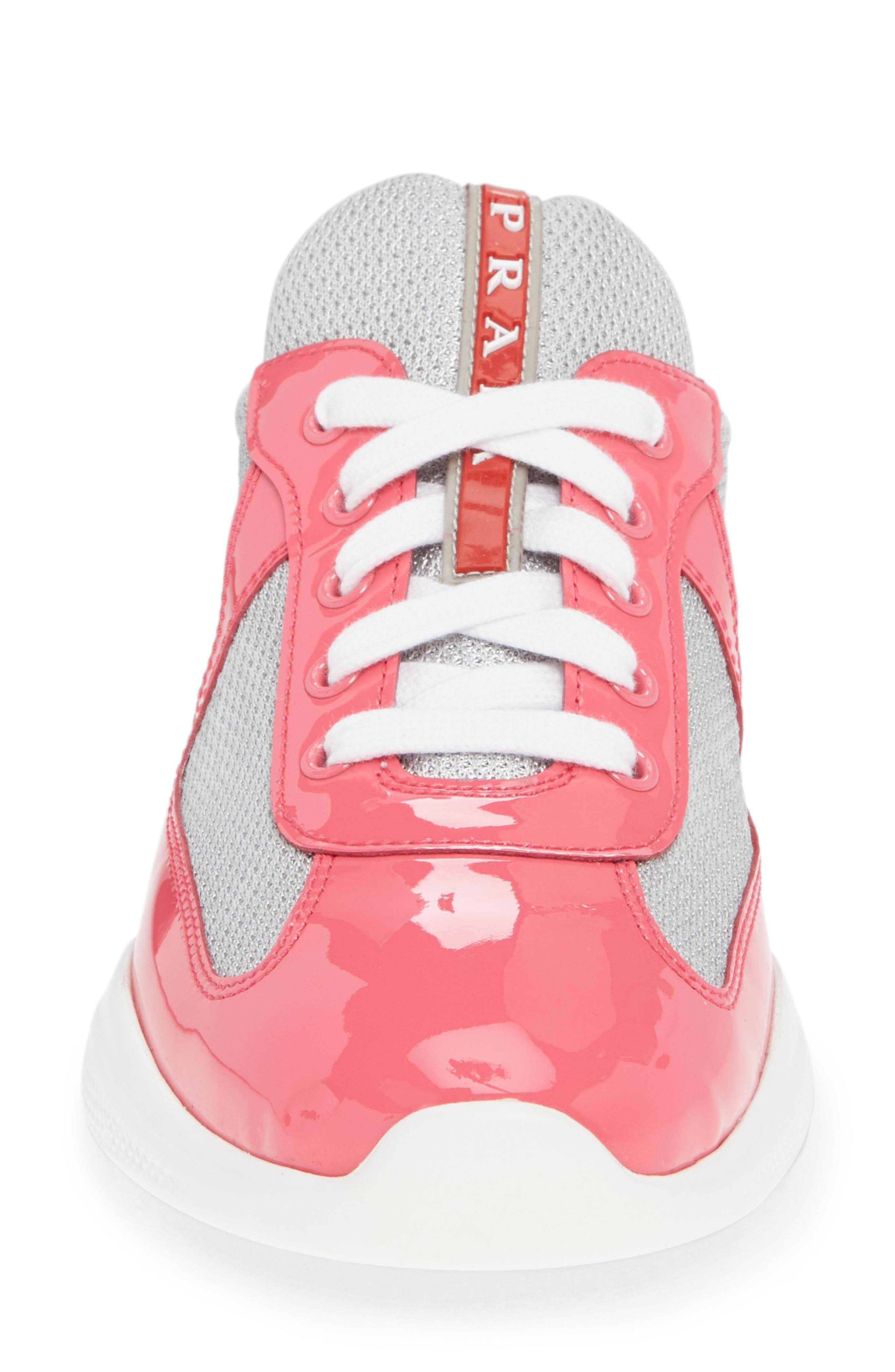 Prada Logo Low Top Sneaker, Alternate, color, 