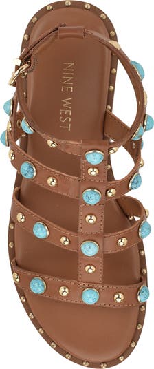 【NINE WEST】Mindela スタッズ グラディエーター サンダル Nine West Mindela Studded Gladiator Sandal (Women) | Nordstrom