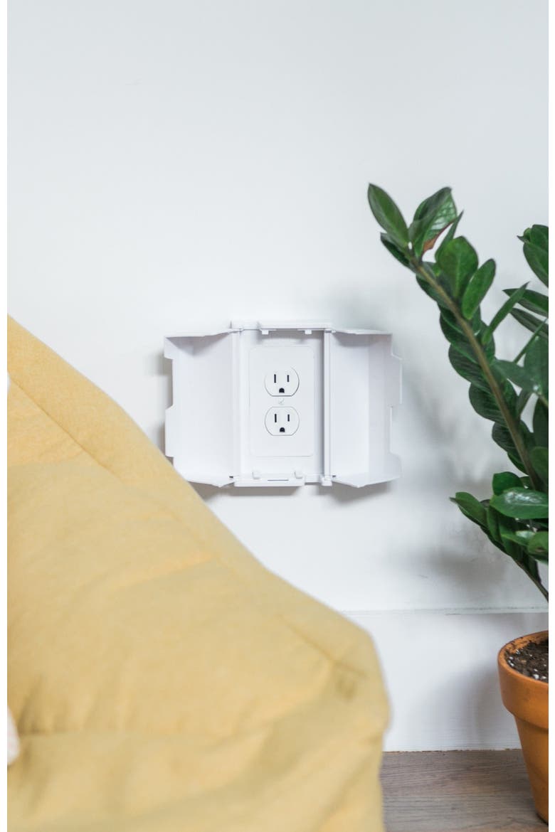 Electrical Outlet Cover Box, Alternate, color, White