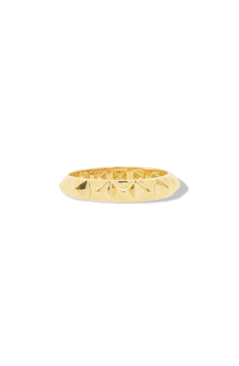 The Lovery Fine Jewelry Gold Rockstud Ring, Main, color, Yellow Gold