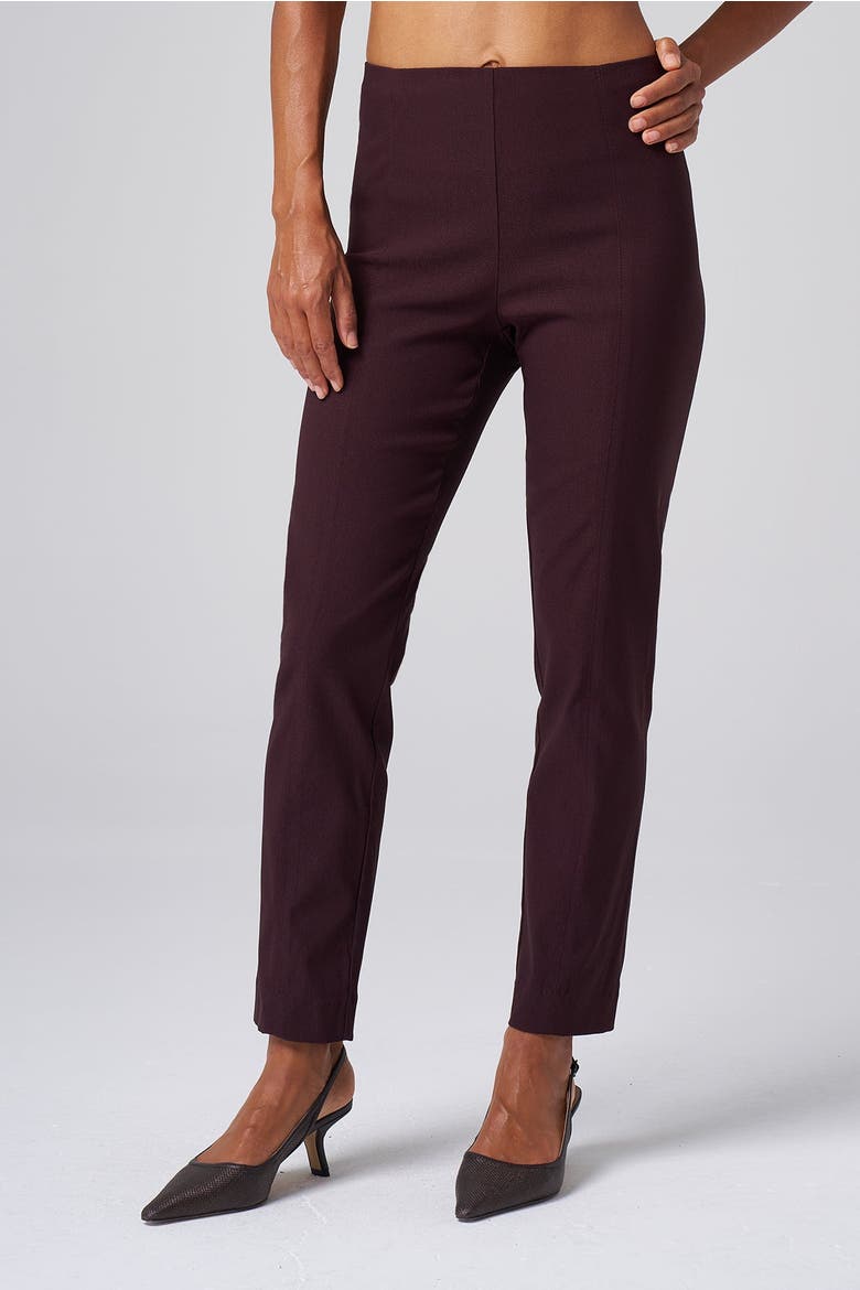 Slim Ankle Stretch Magic Pant, Main, color, Black Cherry
