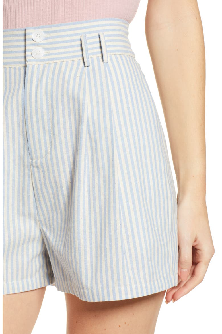Striped Bermuda Shorts, Alternate, color, BLUE