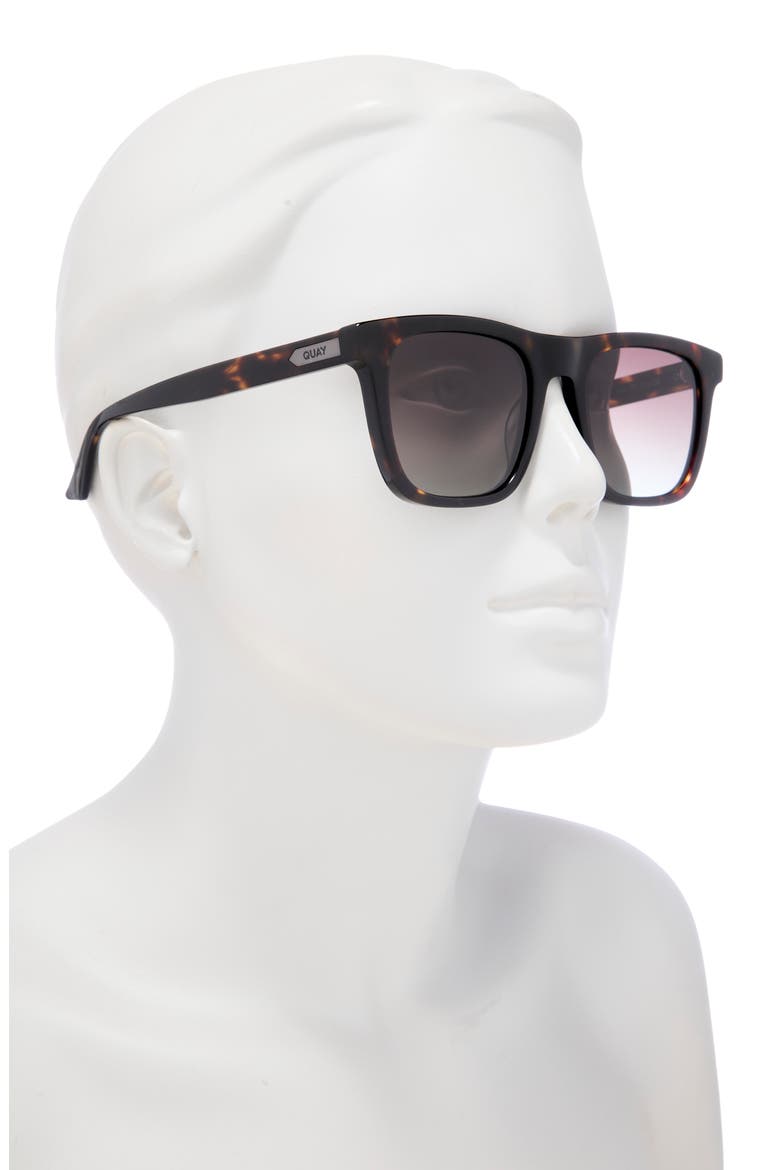 Flip Side 53mm Polarized Square Sunglasses, Alternate, color, DARK TORT/ BROWN POLARIZED