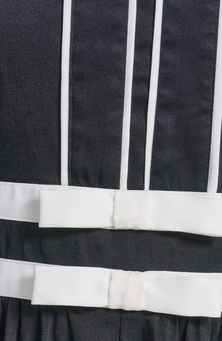 KARL LAGERFELD PARIS Bow Detail Sleeveless Stretch Cotton Dress, Alternate, color, 