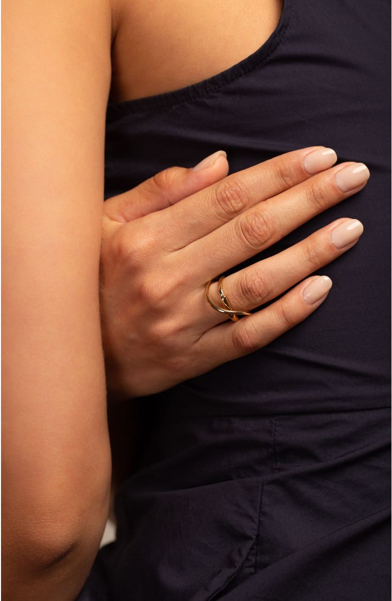 PIERETTI Cameron ring, Alternate, color, Gold Plate