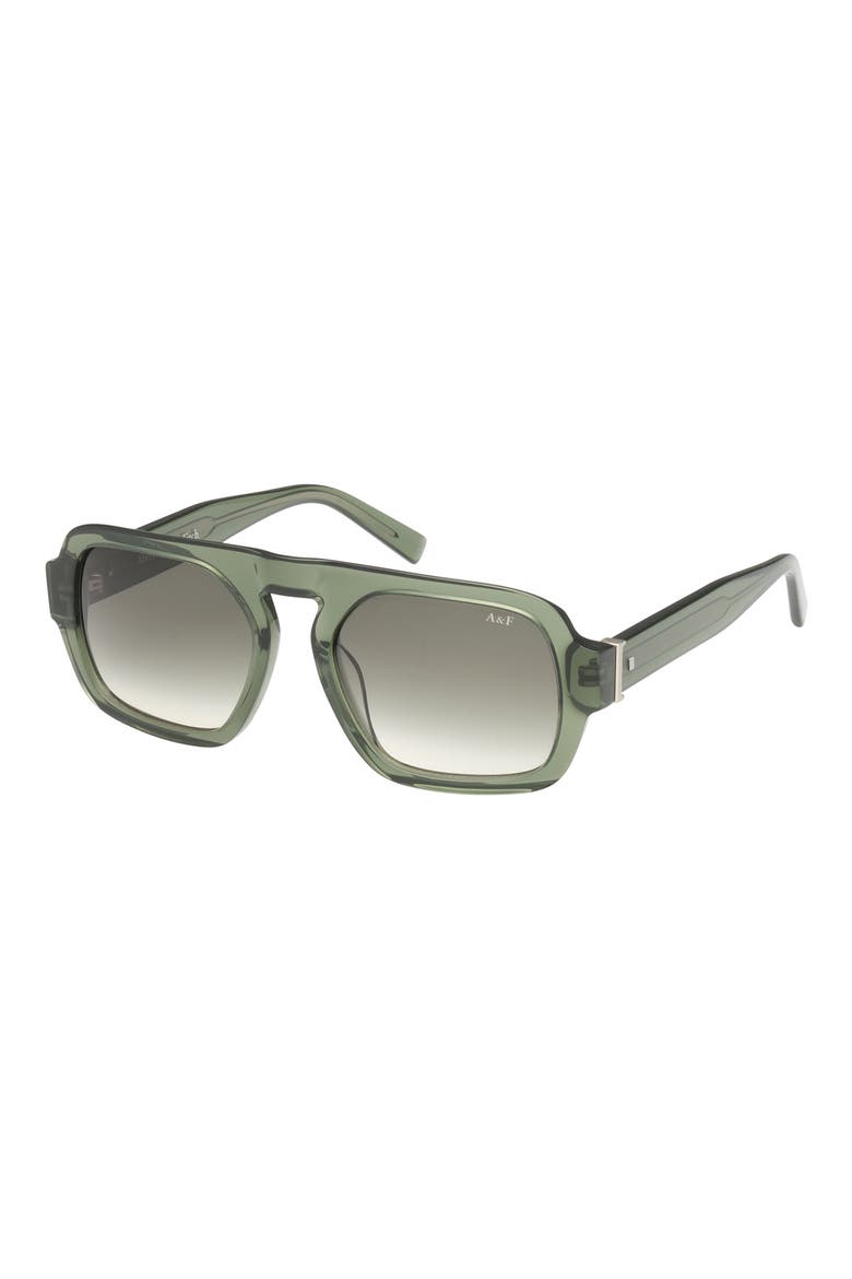 53mm Navigator Sunglasses, Alternate, color, GREEN BEIGE GRADIENT LENS