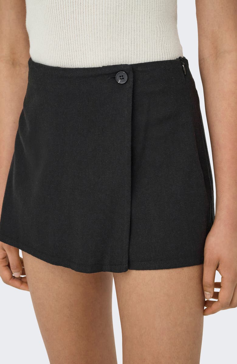 Only Onlcaro High Waist Skort, Alternate, color, Black