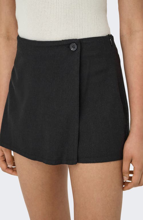 Only Onlcaro High Waist Skort In Black
