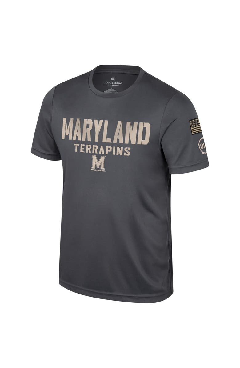 COLOSSEUM Men's Colosseum Charcoal Maryland Terrapins OHT Military Appreciation  T-Shirt, Alternate, color, 