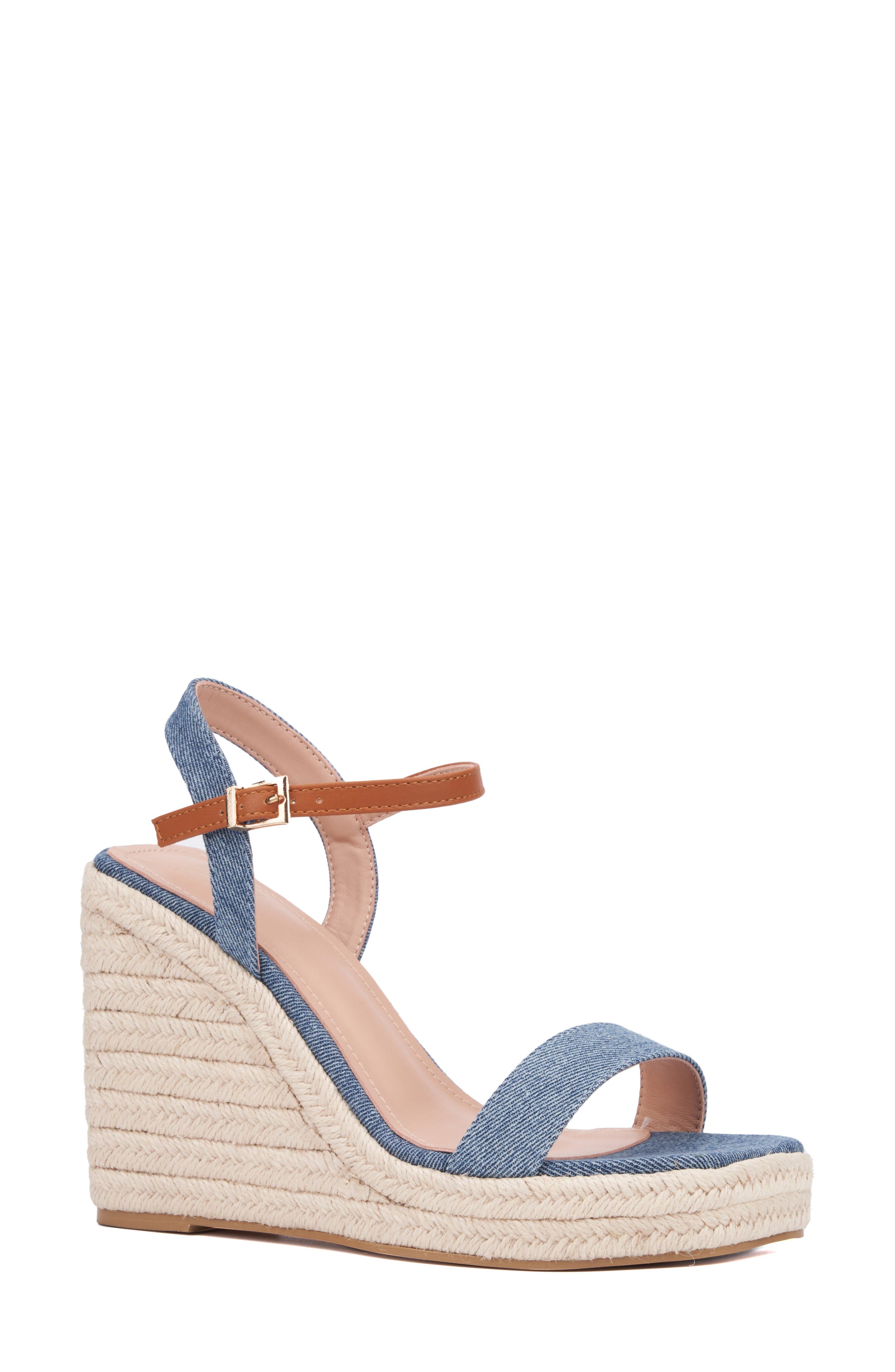 NEW YORK AND COMPANY Unita Espadrille Platform Wedge Sandal