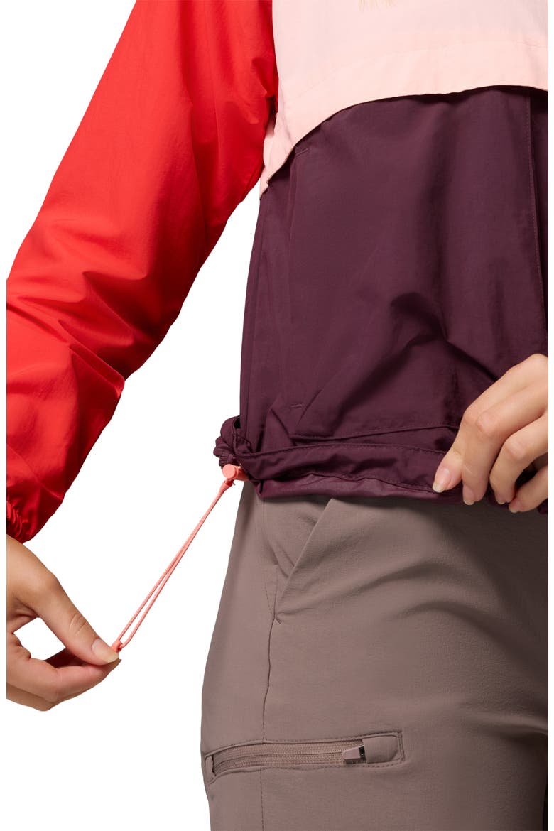 Spire Valley Water Repellent Windbreaker, Alternate, color, MOONVISTA/ PINK SAND/ RED