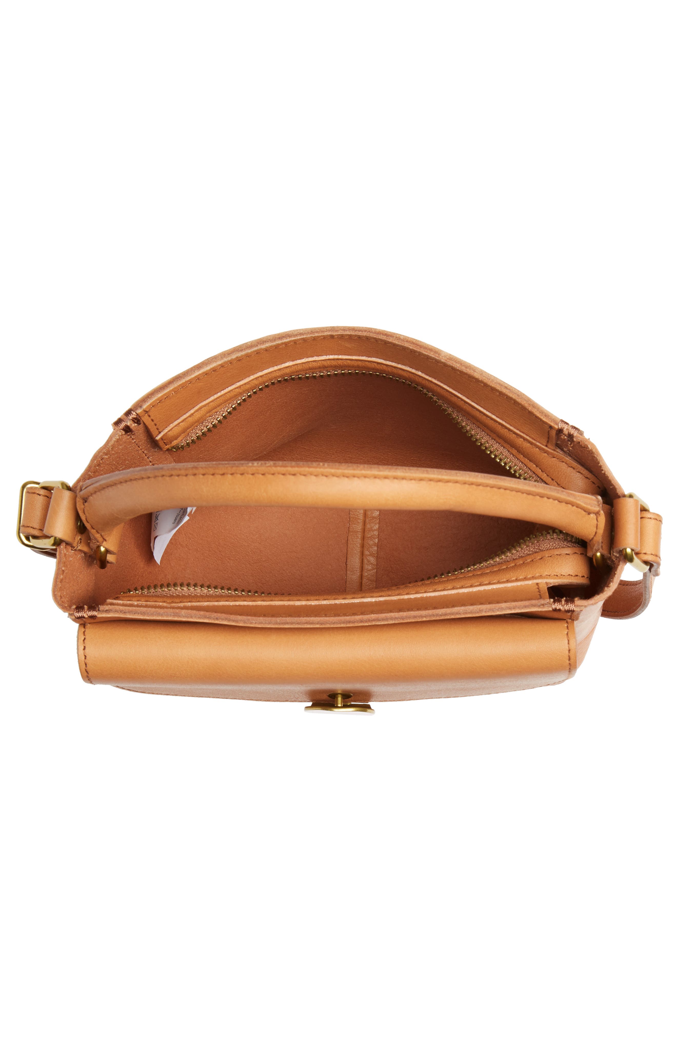 The Mini Abroad Leather Crossbody Bag, Alternate, color, DESERT CAMEL