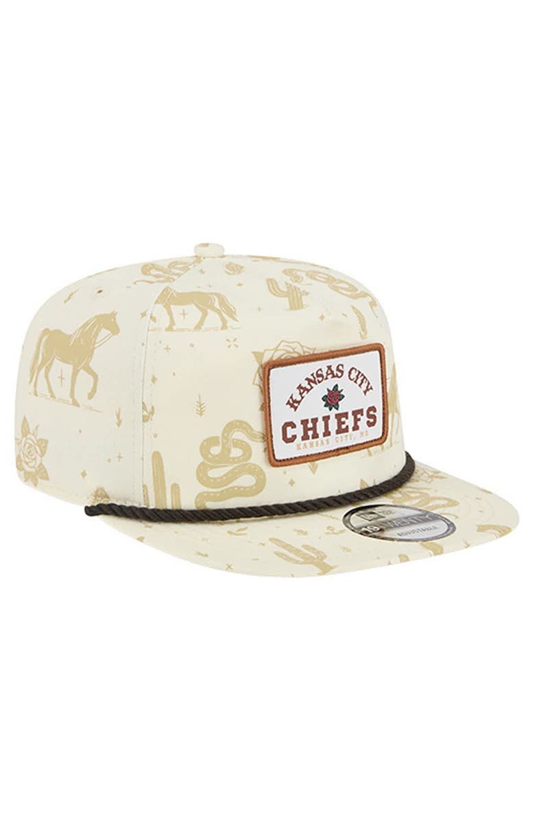 New Era Men's New Era Cream Kansas City Chiefs Desert Rose 19TWENTY Adjustable Hat, Main, color, Cream