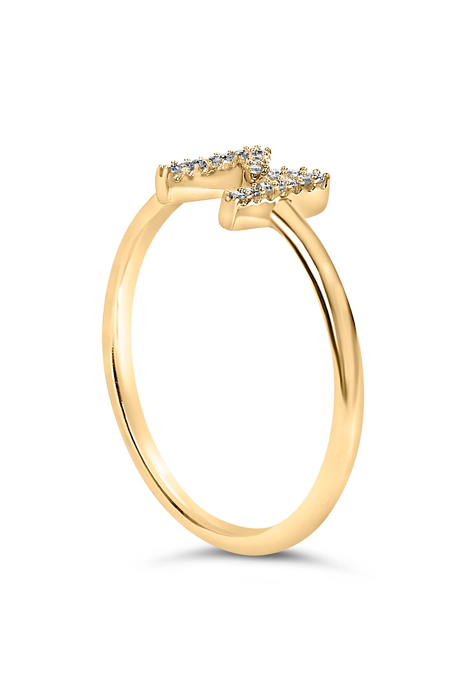Create A Diamond Code Haus of Brilliance 10K Gold Yellow Diamond Accent Initial