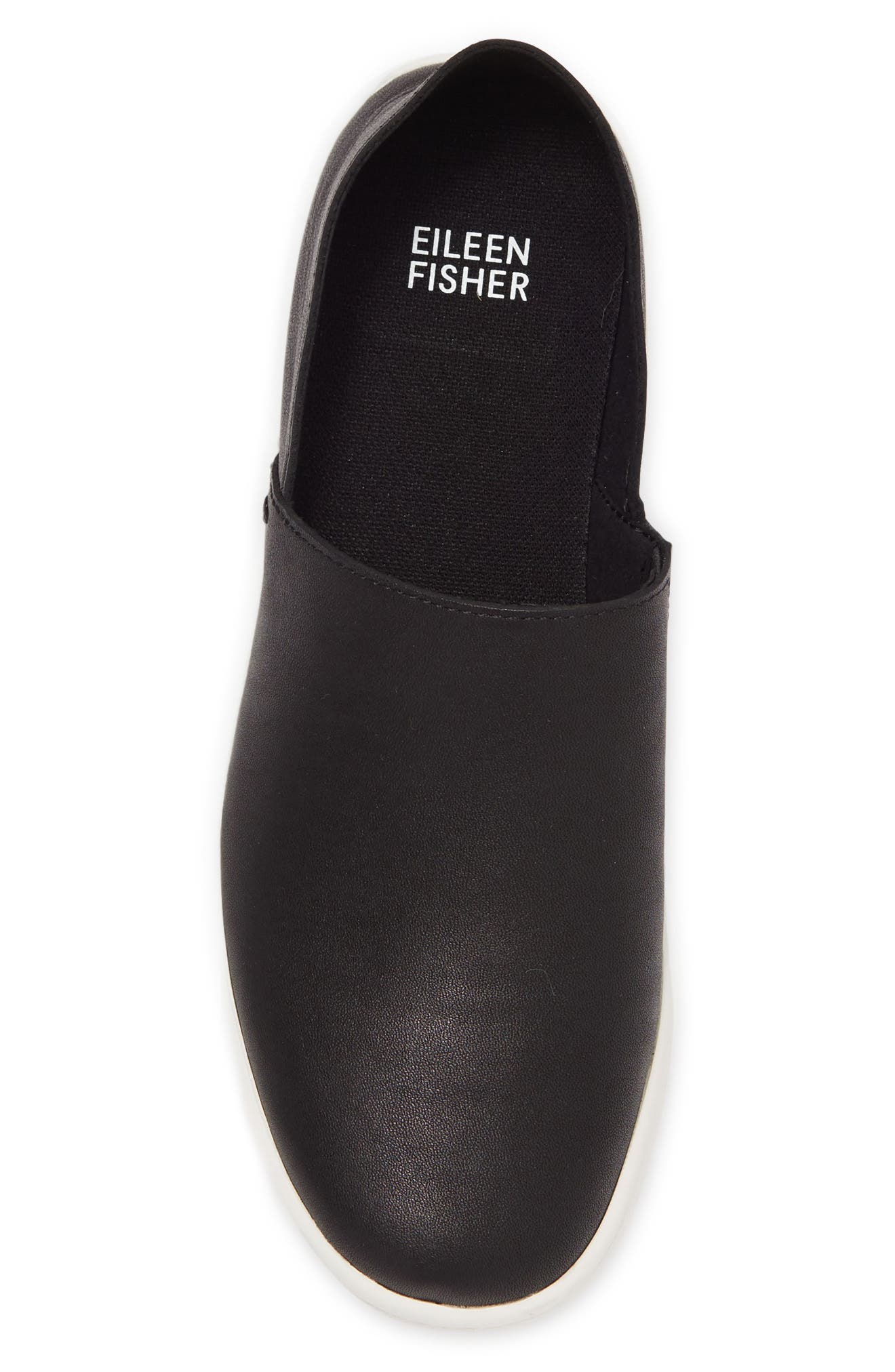 Eileen Fisher Panda Leather Slip-On Sneaker, Alternate, color, 