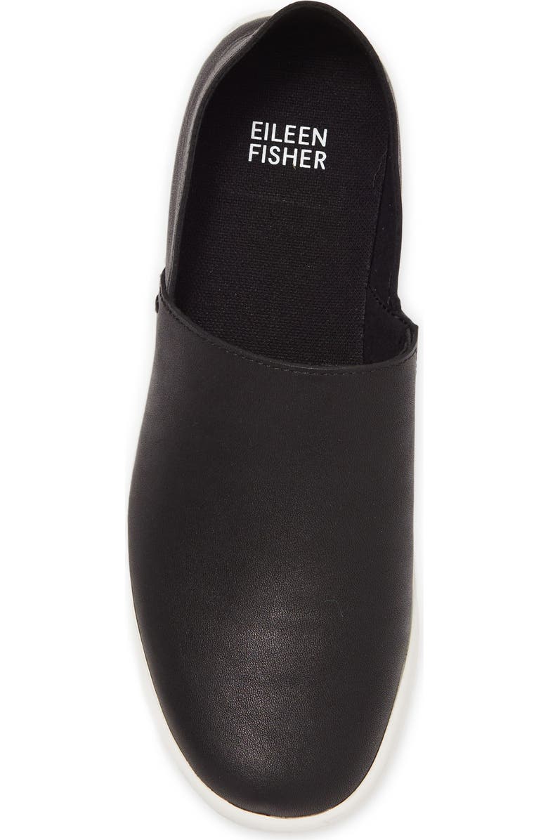 Eileen Fisher Panda Leather Slip-On Sneaker, Alternate, color,