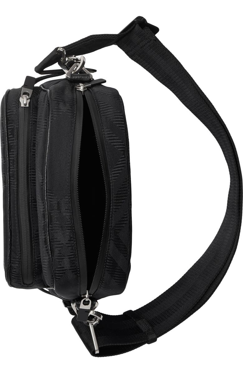 Burberry Check Jacquard Nylon Crossbody Bag, Alternate, color,