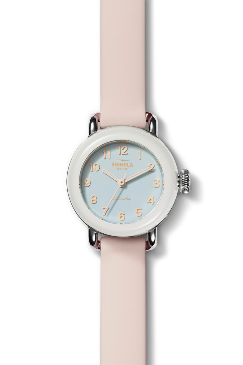 Detrola Pee Wee Silicone Strap Watch, 25mm, Main, color, SOFT TEAL