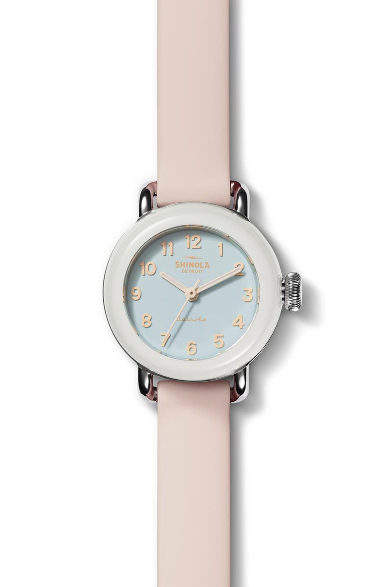 Shinola Detrola Pee Wee Silicone Strap Watch, 25mm, Main, color, 