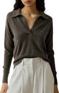 Lilysilk Women's V Neck Cashmere Polo Sweater
