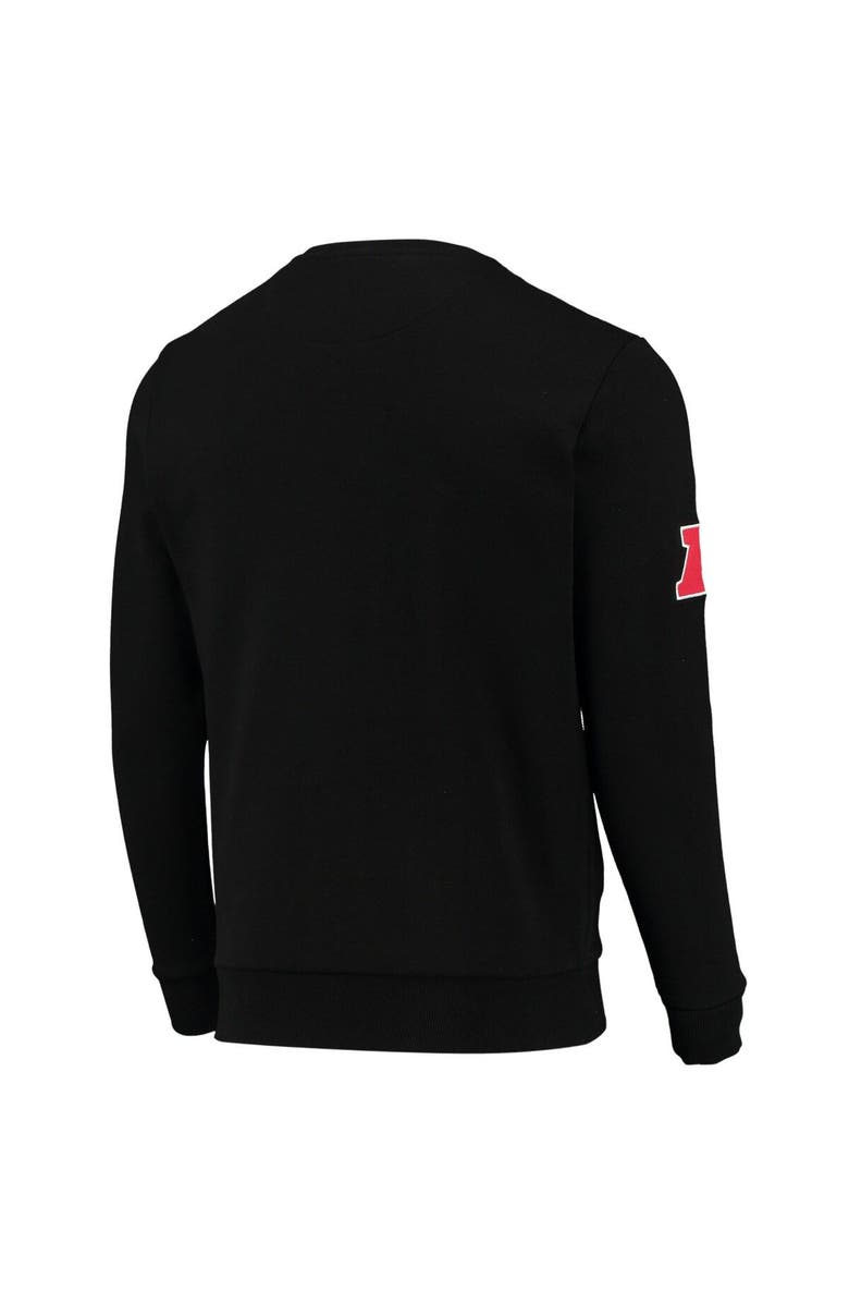 STARTER Men's Starter Black Pittsburgh Steelers Locker Room Throwback End Zone Pullover Sweatshirt, Alternate, color, 