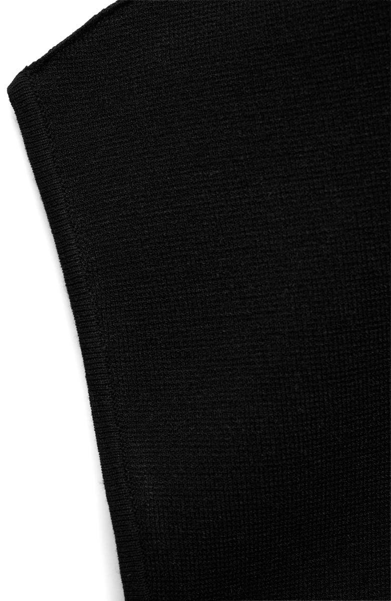 MANGO Short Sleeve Sweater, Alternate, color, Black