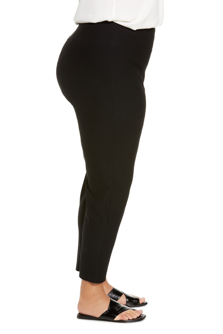 High Waist Ankle Slim Pants, Alternate, color, BLACK